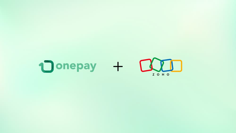 Zoho Books Integration with OnePay