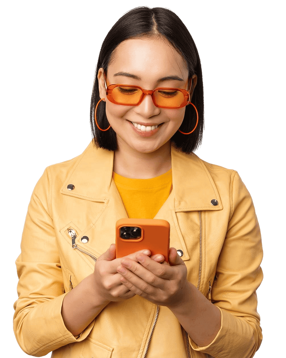 User with phone interacting with OnePay User with phone